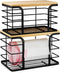 2 Pack Stackable Storage for Kitchen Laundry Pantry Organizers,Trash Bag Holder with