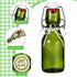 20 Pack Favors(4 oz,Olive Queekay Mini Swing Top Glass Bottles for Vanilla Extract Homemade Olive Oil Bottles with Lids