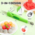 Premium 3 in 1 Watermelon Cutter Slicer Tool - Foldable Stainless Steel Fruit Cutter for Kitchen Gadgets