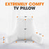 Cheer Collection Reading Pillow with Arms Portable Bed Pillow for Sitting Up & Support, Foam-Filled Back Rest Pillow