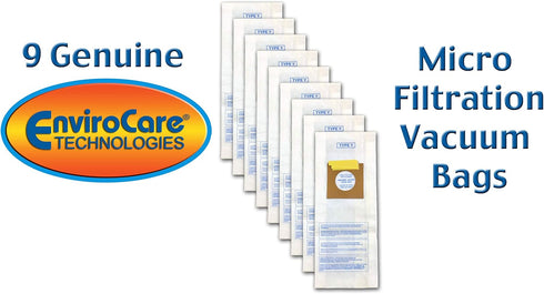 EnviroCare 859-9 Type Y Vacuum Bag Replacement - 9 Pack for Hoover WindTunnel Uprights and Hoover Vacuums
