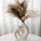 Snuggle Hollow Ceramic Vase Set of 2 for Coffee Table Decor, Donut