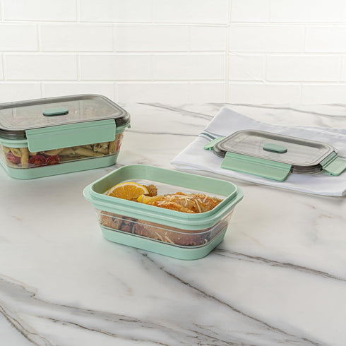 Restaurantware-Fresh Hero 27.2 Ounce Storage Containers, Durable Airtight Food Containers, Microwavable, Green Plastic