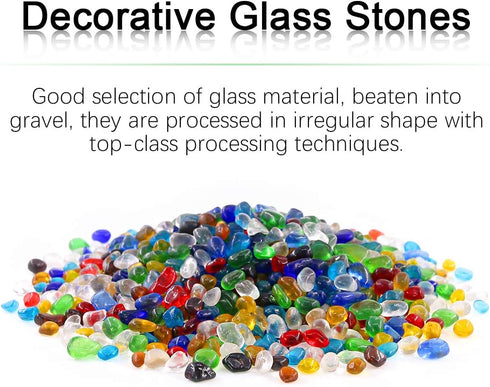 Hilitchi Flat Glass Marbles, Gemstones Glass Stones for Table Scatter, Vase Fillers, Event Weddings Birthday Christmas
