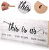 Jetec This Is Us Wall Sign - Wooden Family Wall Plaques with Quotes for Living Room, Bedroom, Christmas Decorations