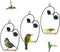 winemana Set of 3 Hummingbird Swings, Rust Resistant Metal Frame, Perfect for Hanging Indoor or Outdoor