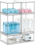Gajiuhon Baby Bottle Organizer, Large Capacity Stackable Acrylic Storage with Non-Slip Pads, for