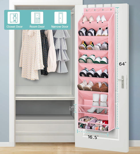 20 Closet KEETDY Over The Door Shoe Organizer Fit Pairs Sneakers Large Hanging Shoe Organizer for Door Storage Boots