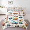 Tractor Comforter, Excavator Machinery Trucks Bedding Set Full Size, Construction Vehicle Down