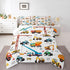 Tractor Comforter, Excavator Machinery Trucks Bedding Set Full Size, Construction Vehicle Down