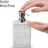 Creative Scents Janette White Hand Soap Dispenser - Mirrored Bathroom Lotion Dispenser for Countertop with Durable
