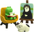 RAQWI Cute Frog Reading on Yellow Sofa Figurine with Cat Painting & Kitten