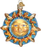 Old World Christmas Ornaments Glass Blown Fanciful Sun, Outer Space Gifts for Christmas Tree, 22034