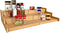 Expandable 3 Tier Bamboo Spice Rack Organizer, Great for Kitchen Cabinet, Cupboard, Pantry