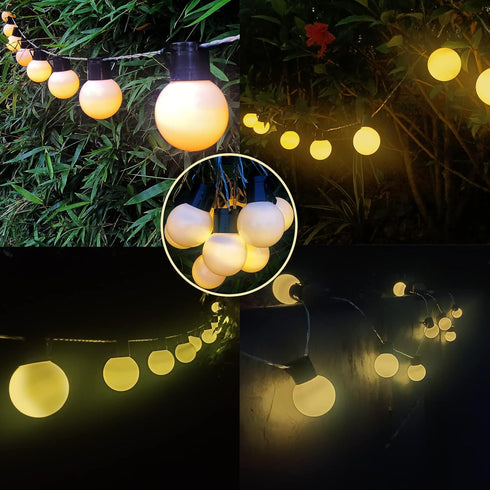 7Ft 10 G50 Globe String Lights Battery Powered LED Edison Shatterproof Light String with Remote Timer, Indoor String