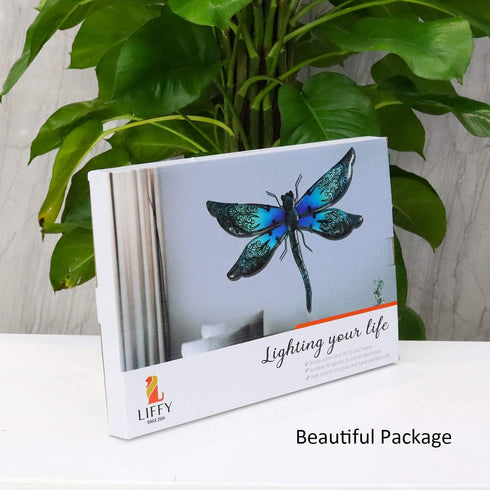 LIFFY Metal Dragonfly Wall Decor, Outdoor Garden Art for Patio, Living Room, 14inch