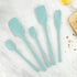 Tovolo 5-Piece Silicone Utensil Set (Light Aqua): Spatula, Spoonula, Jar Scraper, Mini Spatula, Mini Spoonula