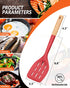 Pack of 2 Silicone Spatula, Non Stick Cooking Utensil Set Wooden Handle Kitchen Turner for Baking Mixing Grilling Serving Food Heat Resistant Non Scratch Hooks Included (Red) by Badiano