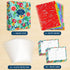 Recipe Binder, 9.5 x 11 inch 3 Ring Kit with 50 Protectors, 100 Recipe Cards & 8 Category Divider Tabs