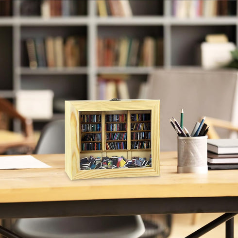 WAIZHIUA 300pcs Anxiety Bookshelf Mini Books Mini Bookshelf Ornament Miniature Bookshelf Decor Shake Bookshelf