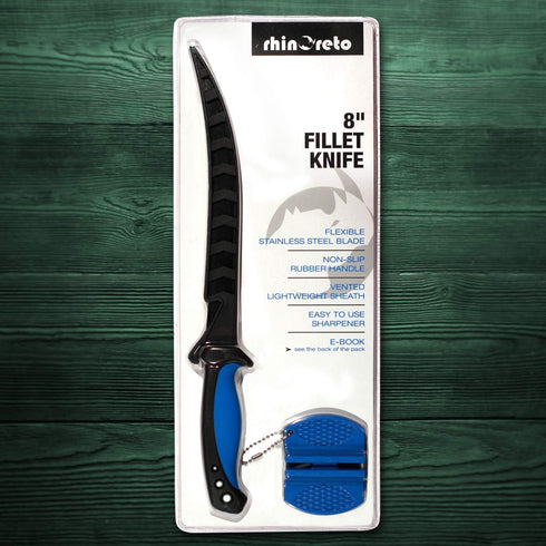 Rhinoreto Fillet Knife for Fish - Razor Sharp Flexible German Stainless Steel Blade with Non-Slip Handle