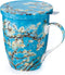 McIntosh Mugs Van Gogh Almond Blossom Fine Bone China Tea Mug with Lid and Infuser (15 oz)