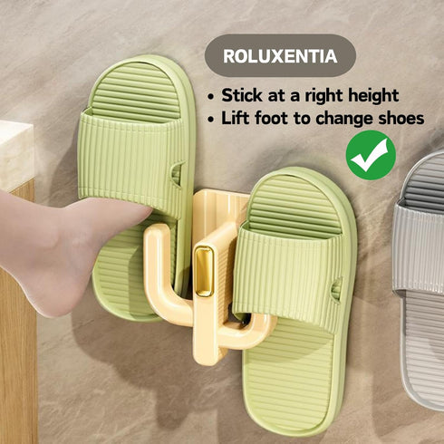 4 Pack Wall Mounted Shoe Rack - Premium Hanging Shoe Organizer Shelf with Sticky Hanging Mounts, Door Shoe Hangers