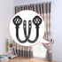 Sumnacon Set of 2 Metal Curtain Holdbacks - Wall Mounted Drapery Tiebacks for Bedroom, Livingroom, Office, Black
