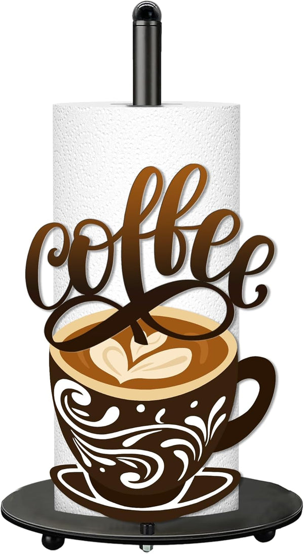 Coffee Paper Towel Holder, Coffee Decor for Countertop Cute Vintage Home Table,