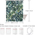 LIVILAN Green Plant Shower Curtain - Botanical Leaf Pattern, 72X72 inches with 12 Hooks