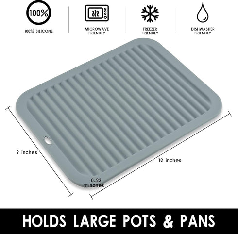 Smithcraft Silicone Trivets Set 2 Teal, Heat Resistant Mats for Hot Dishes, Pots, Pans, Kitchen Counter, Silicone Pot