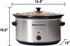 Elite Gourmet Stainless Steel Slow Cooker, 8.5 Quart, Dishwasher-Safe with Tempered Glass Lid
