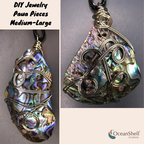 Abalone (P ua) Shell Pieces, 7.05oz Pack for Crafts, Jewelry Making, Resin Art, DIY Projects, Small Size .60"- .98".