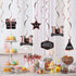 LINGTEER Happy 14th Birthday Decorations, 12 Pcs Black & Rose Gold Foil Swirls Streamer Set for Fourteen Years Old