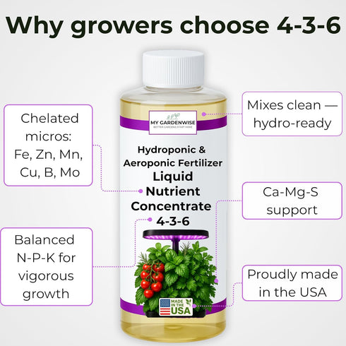 (8 oz) Liquid Plant Food Hydroponics Nutrients for Indoor House Plants, Tomato, Strawberry, Lucky Bamboo, Lettuce