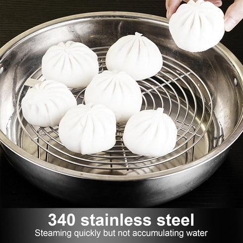 Round Steamer Rack and Cooling Rack - Stainless Steel Pot Trivet, Cooking Rack for Baking, Canning, Steaming