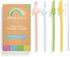 Reusable Silicone Straws Safe for Kids, 4pcs Flexible 7.8 Inches with 1 Cleaning Brush for Tumblers