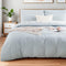 NEXHOME PRO Duvet Cover Set Twin Size Linen Look Textured Organic Natural