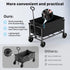 150L Collapsible Wagon Cart with Wheels, Lightweight Foldable Utility Cart, Portable Rolling Wagon for Garden
