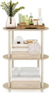 5-Tier Furinno Besi Industrial Multipurpose Shelf Display Rack with Metal Frame, Narrow, Walnut Cove