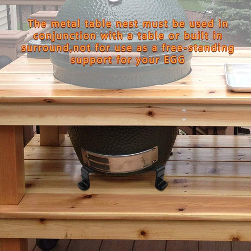 Kamado Grill Table Nest Stand for Big Green Egg Medium,Big Green Egg Accessories Green Egg Nest Stand for Medium Big