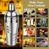 Cocktail Shaker Set with Recipe, 24 oz Stainless Steel Martini Shaker, Drink Mixer Bartender Kit
