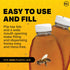 24-Pack, 1.5 lb Mann Lake Honey Squeeze Bottle, Easy Honey Dispensing, Durable, White Flip-Top Lids Included