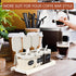 3 Set, Suclain Pcs Glass Coffee Containers Coffee Station Organizer Airtight Bean Storage Jars with Shelf,labels,spoon