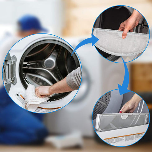 Upgraded WE03X23881 Dryer Lint Screen Filter Replacement for GE Dryer, Stainless Steel Metal Screen with Cleaner Kit