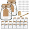 Folinstall 7oz Small Glass Jars with Cork Lids, 20 Pack Yogurt Container