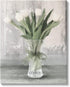 Stupell Industries - Farmhouse Distressed White Tulips Canvas Wall Art, Design by Lori Deiter