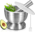 Mortar and Pestle, Sopito 18/8 Stainless Steel Spice Grinder Pill Crusher with Lid