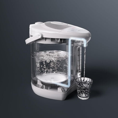 3.3L (111 Oz), CUCKOO Electric Hot Water Urn Pot Dispenser Safety Lock, Rotating Base, Instant Auto Boiler and Warmer