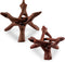 Wish Well 2 Piece Wooden Tripod Stand - 4" & 6" Hand-Carved